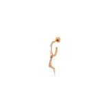 White Diamond Lightning Hoop Earring