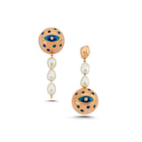 Evil Eye Pearl Ball Earring - Single