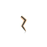 Black Diamond Lightning Stud Earring - Single