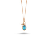Lora Blue Topaz Rope Necklace