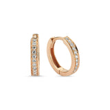 Hoop Earrings with White Diamond