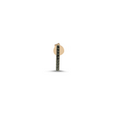 Black Diamond Rod Stud Earrings - Single