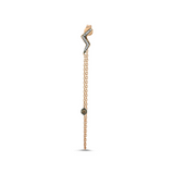 White Diamond Top Chain Earring - Single