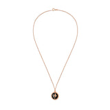 Aquarius Necklace with Black Enamel & White Diamond