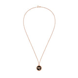 Aries Necklace with Black Enamel & White Diamond