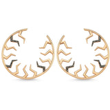 Black Diamond Lightning Hoop Earrings