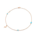 Blue Topaz Lightning Anklet