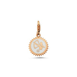 Sagittarius Charm with White Enamel & White Diamond