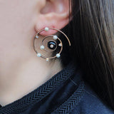 Yin Yang Hoop Earrings Large