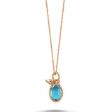Lora Blue Topaz Rope Necklace
