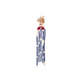 Dragon Lady Ruby - Saphire Long Earring - Single