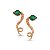 Baby Dragon Emerald Long Earrings