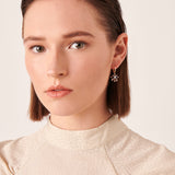 Navy Blue Evil Eye Hoop Earring - Single