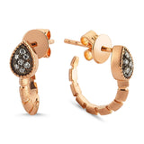 Baby Dragon White Diamond Hoop Earrings Small