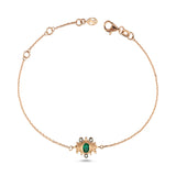 Dragon Eye Emerald Chain Bracelet