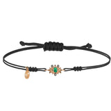 Dragon Eye Emerald Cord Bracelet Small