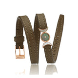 Triple Goddess Leather Bracelet