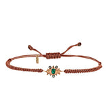 Dragon Eye Emerald Cord Bracelet Large