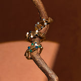 Reverse Set White Diamond Ring