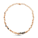 Reverse Set Cognac & White Diamond Necklace