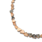 Reverse Set Cognac & White Diamond Necklace