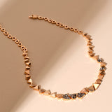 Reverse Set Cognac & White Diamond Necklace