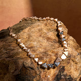 Reverse Set Cognac & White Diamond Necklace