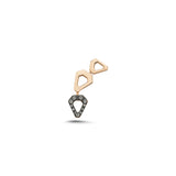 Curved Short Earrings - For the Left Ear