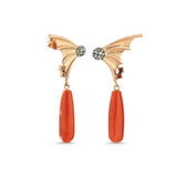 Fly Away Coral Earrings