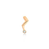 Lightning Single Stone White Diamond Piercing