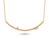 White Diamond Horizontal Bar Necklace