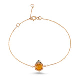 Citrine Birthstone Thin Bracelet - November