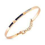 Bracelet with White Baguette Diamond & Sapphire