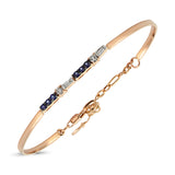 Bracelet with White Diamond & Sapphire