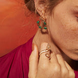 Melusine Malachite Hoop Earrings