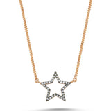 Star Necklace with White Diamond