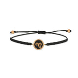 Aries Cord Bracelet with Black Enamel & White Diamond