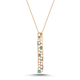 Arizona Turquoise Stone Waves Necklace