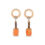 Catch You Coral Dangle Earrings