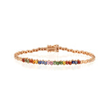 Rainbow Sapphire Tennis Bracelet