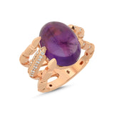 Amethyst Dragon Claw Pinkie Ring