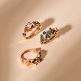 Reverse Set Black & White Diamond Ring