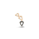 Curved Short Earrings - For the Right Ear