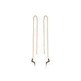 Black Diamond Chain Lightning Earring - Single