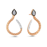 Baby Dragon White Diamond Hoop Earrings Large