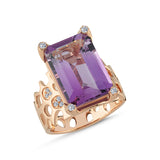 Amethyst Waves Ring