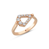Gaia Micro Setting Frame Pinkie Ring