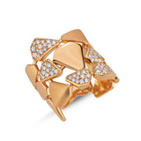Gaia Micro Set White Diamond Cigar Ring