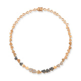 Reverse Set Cognac & Pave Set White Diamond Necklace