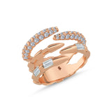 White Diamond Dragon Claw Ring
